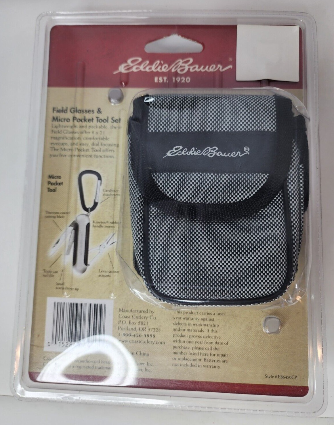Eddie Bauer FIELD GLASSES & MICRO POCKET TOOL SET NIP
