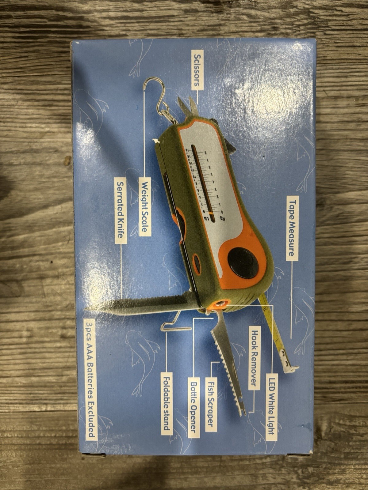Fisherman Tool 10 In 1 Fishing Multitool Accessory Knife Tape Measure & Scale