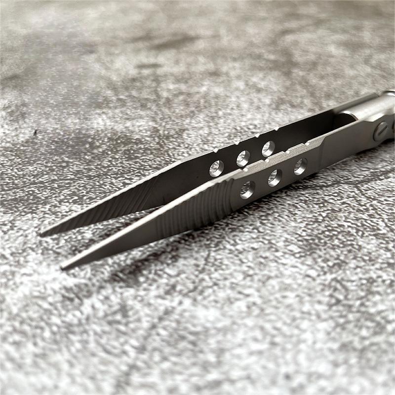 Titanium Tweezer EDC Portable Antiskid Anti-Static Pocket Tool Outdoor Camping