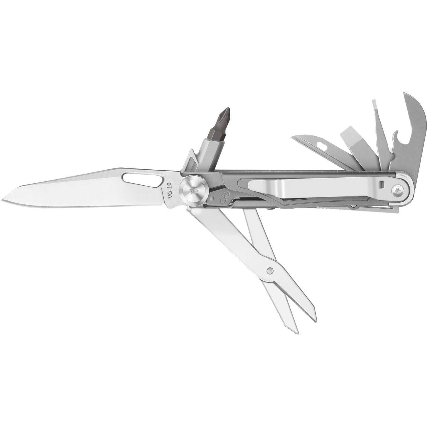 Pocket Multitool ST02, VG-10 Blade, 12-in-1 Multi tool Knife,Titanium-Plated …