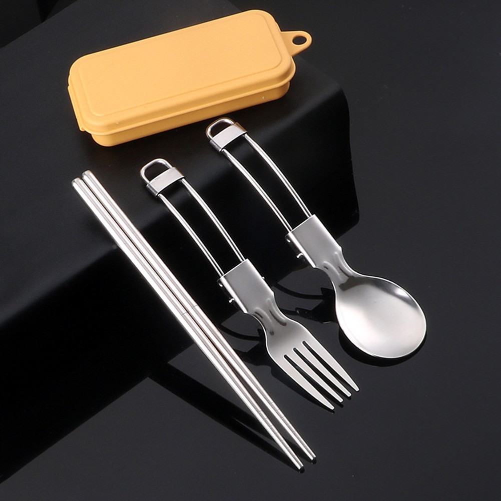 Picnic Cutlery Camping Utensil Easy Storage Foldable Design Functional