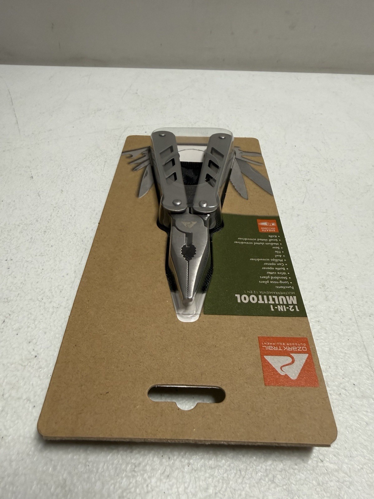 Ozark Trail 12 in 1 Multi-Tool Stainless Steel With Nylon Sheath New In Package