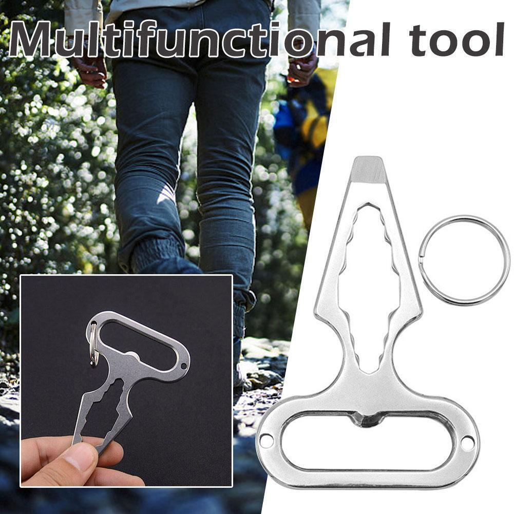 EDC stainless steel keychain tactical outdoor emergency survival tools