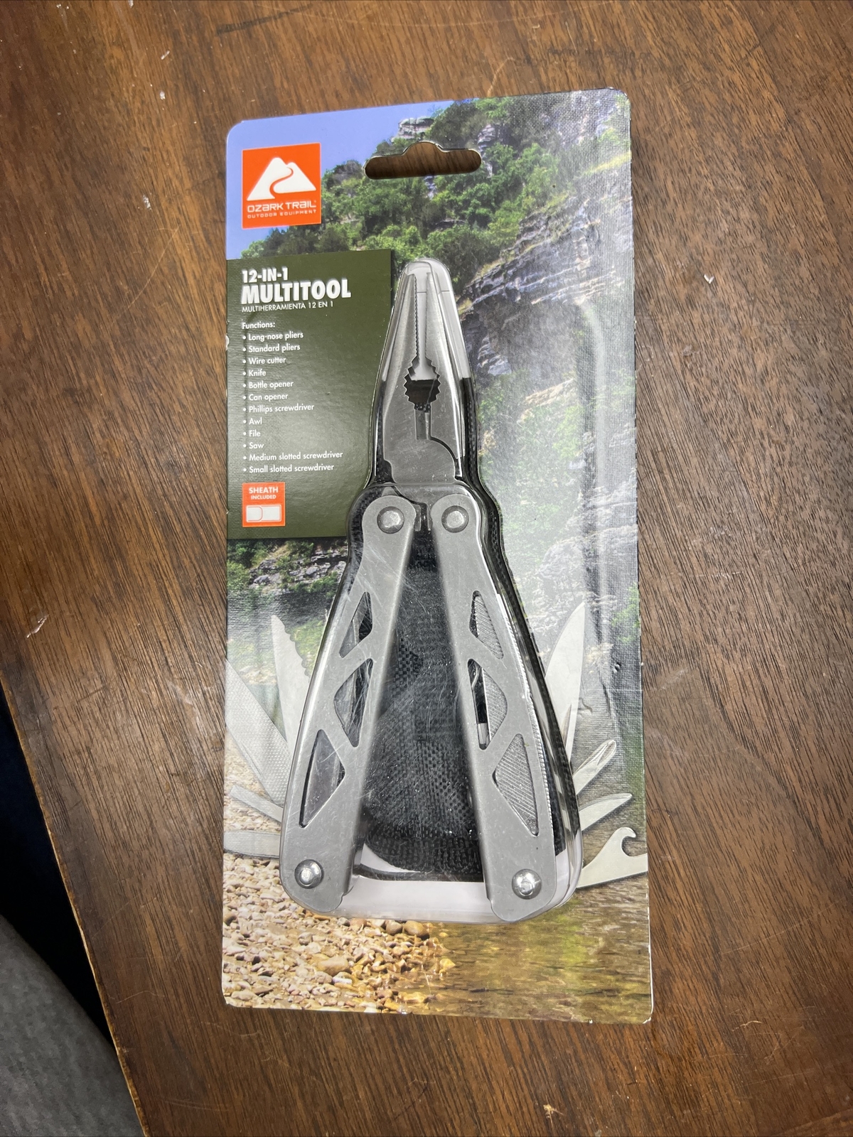 Ozark Trail 12-In-1 Multi-Tool w/Sheath Hiking Outdoors Pocket Knife Camping