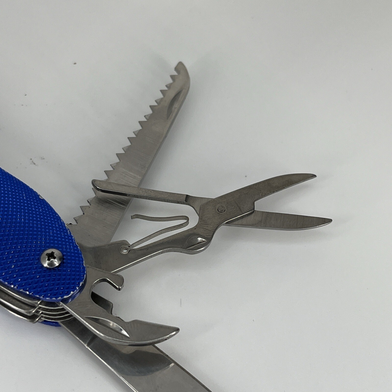 Ruff Hewn Blue Multi Function Pocket Knife Tool Gadgets – 10 Tools