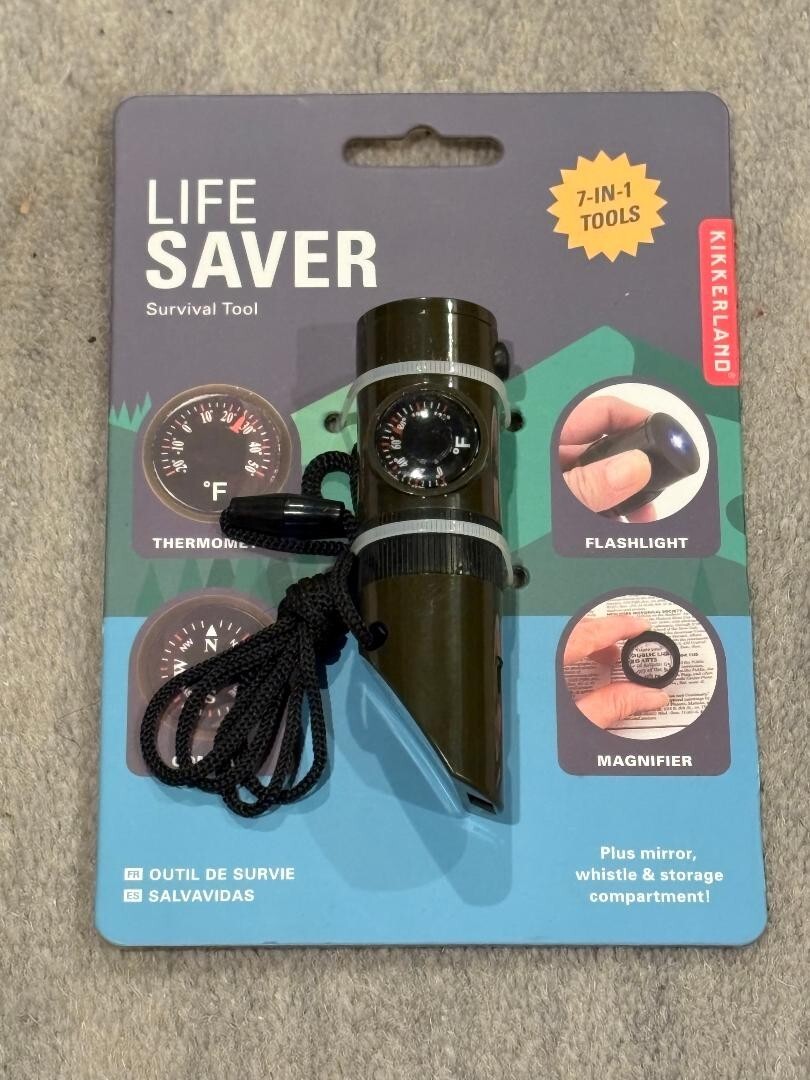 KIKKERLAND Life Saver Survival Tool, 7 in 1 tool