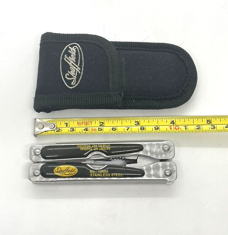 Sheffield 12000 11-in-1 Multi-Tool Needle Nose Pliers Knife W or Without Sheath