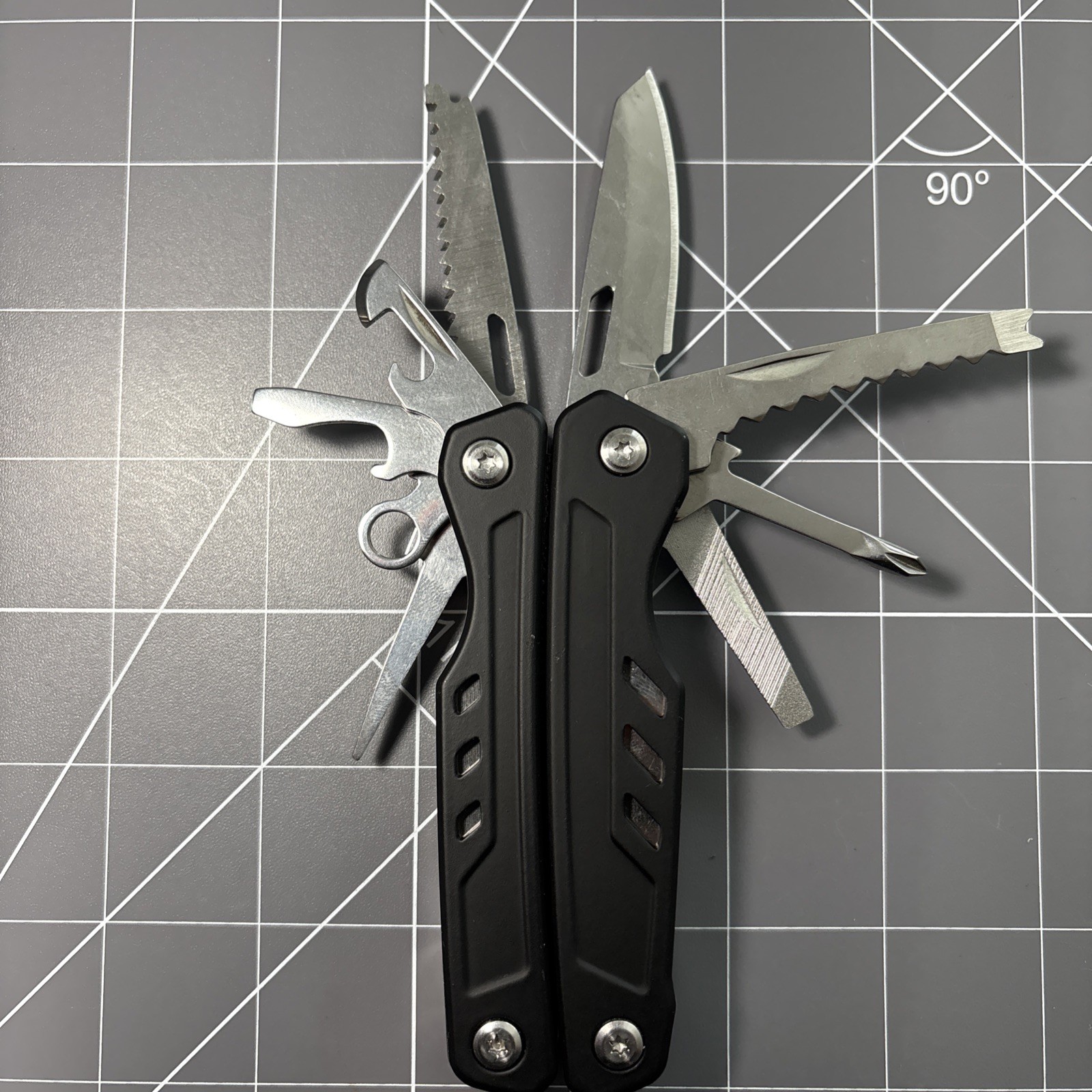 Ozark Trail 17-In-1 Multi Tool Pliers,Wire Cutter,Saw, Knife W/Sheath in Black