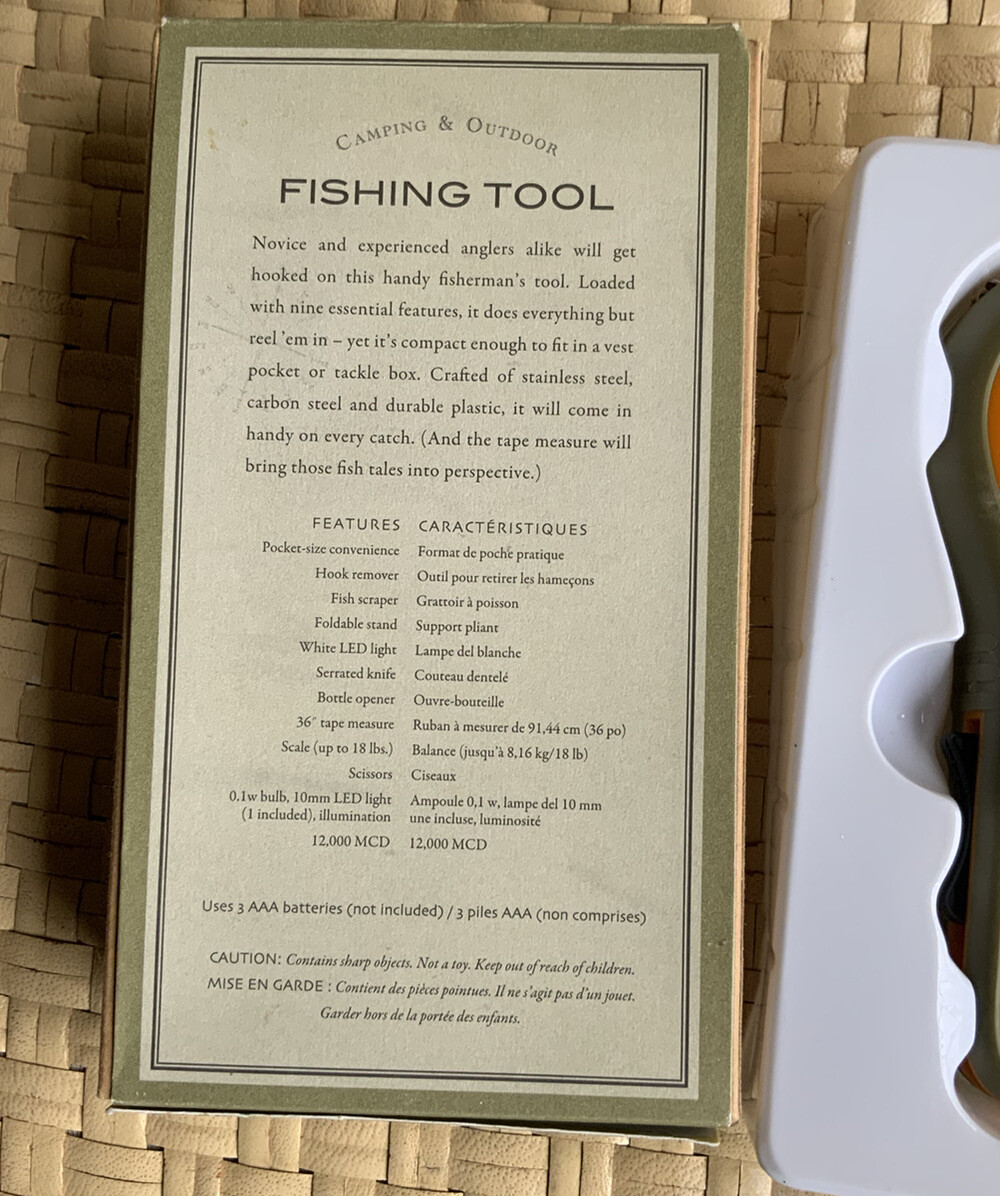 FISHING TOOL POCKET SIZED 9 FISHING ESSENTIALS NIB FATHERS DAY?