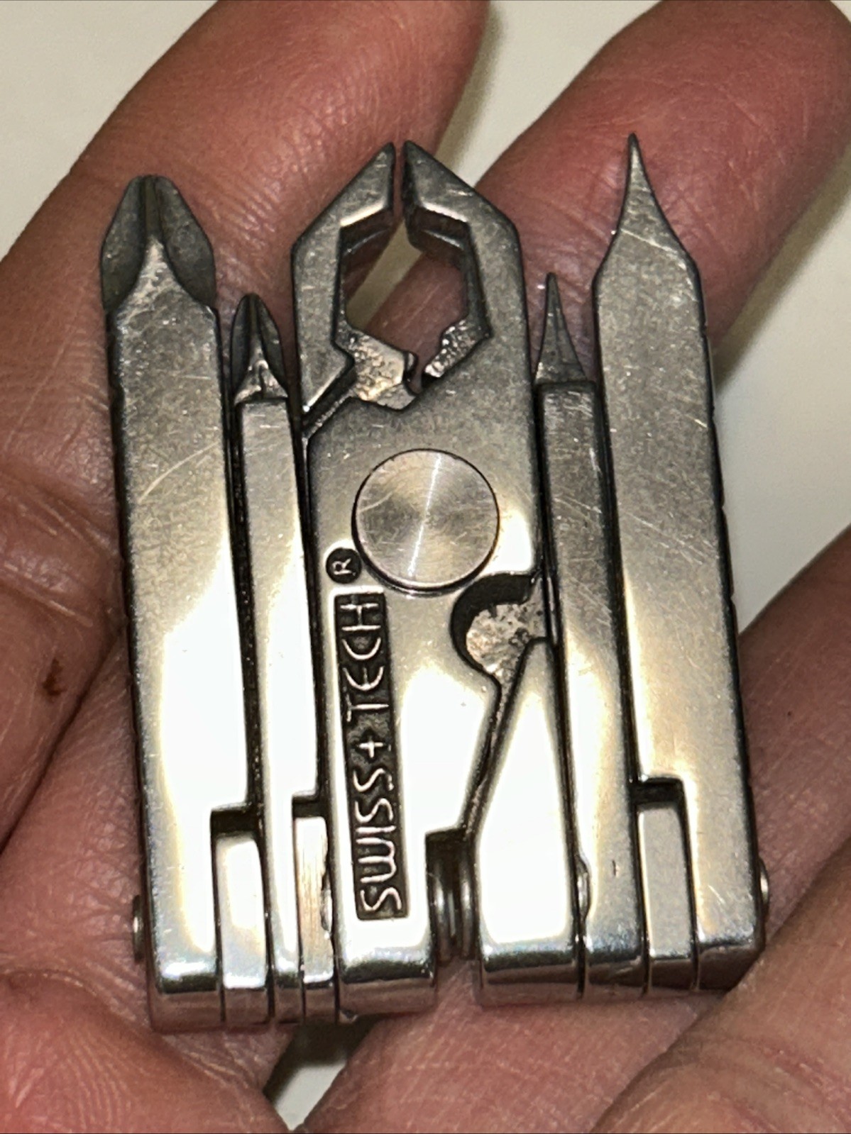 Vintage Swiss-Tech Micro Plus Utility Tool 8 In 1