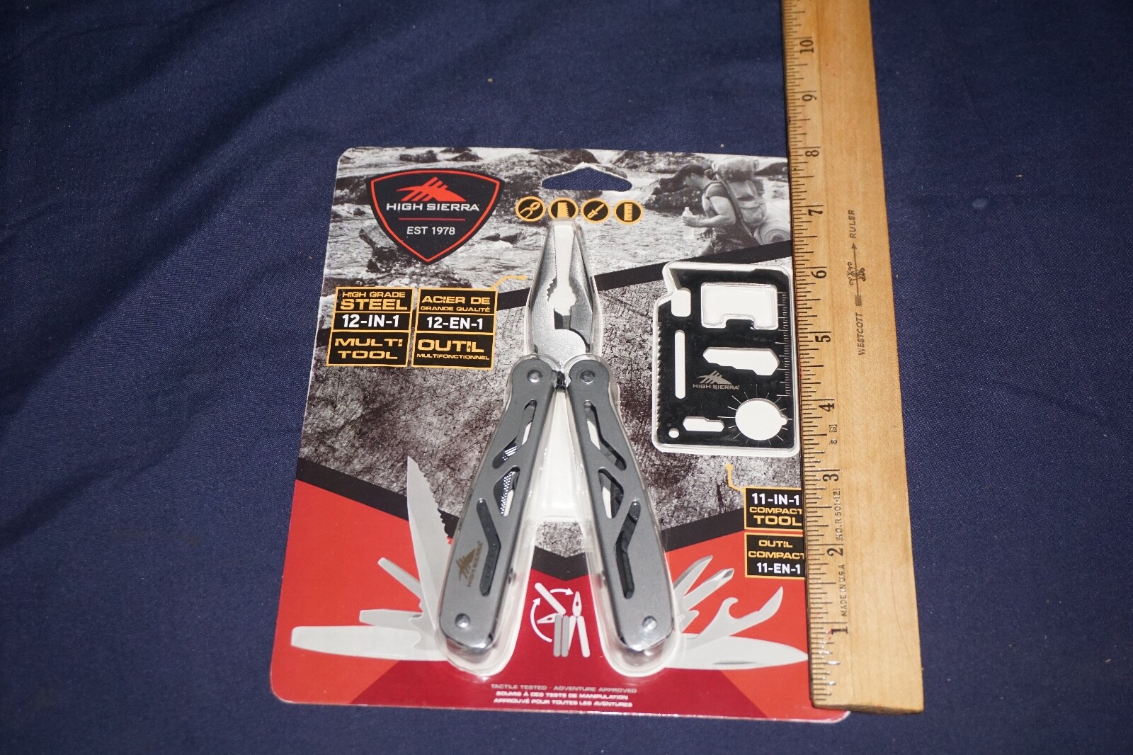 HIGH SIERRA 12-IN-1 MULTI-PLIERS TOOL + 11-IN-1 COMPACT TOOL STAINLESS STEEL