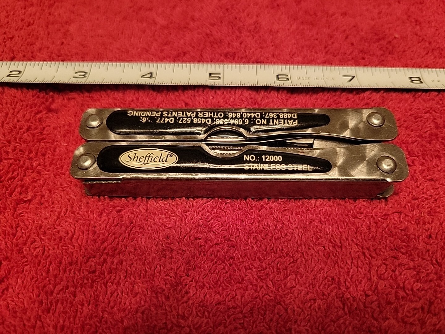 Sheffield No. 12000 Multi Tool 12 in 1 Multi Function Folding Tool Pliers Knife