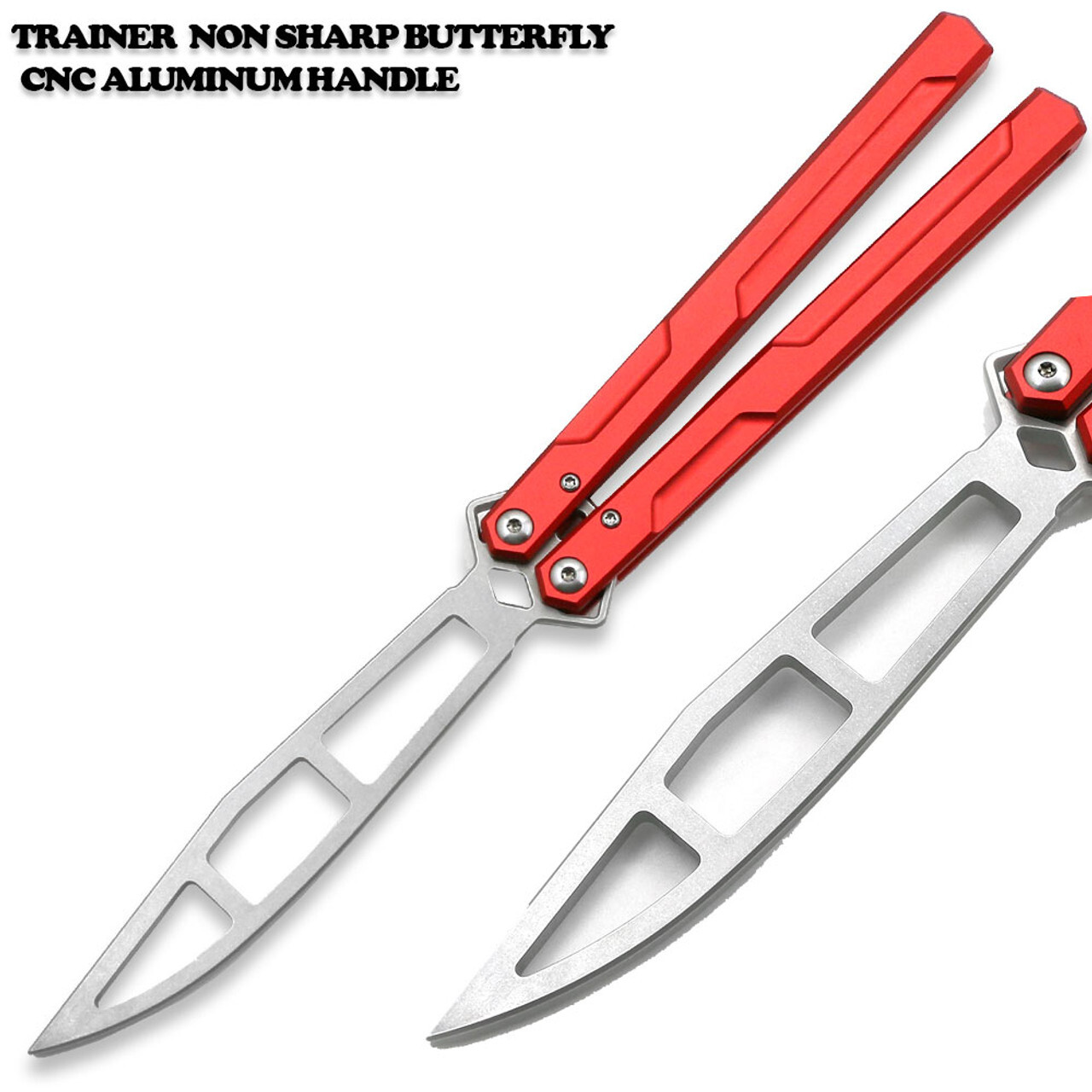 CNC Squid Triton Model Non-Sharp Professional Trainer – Butterfly Red Handle