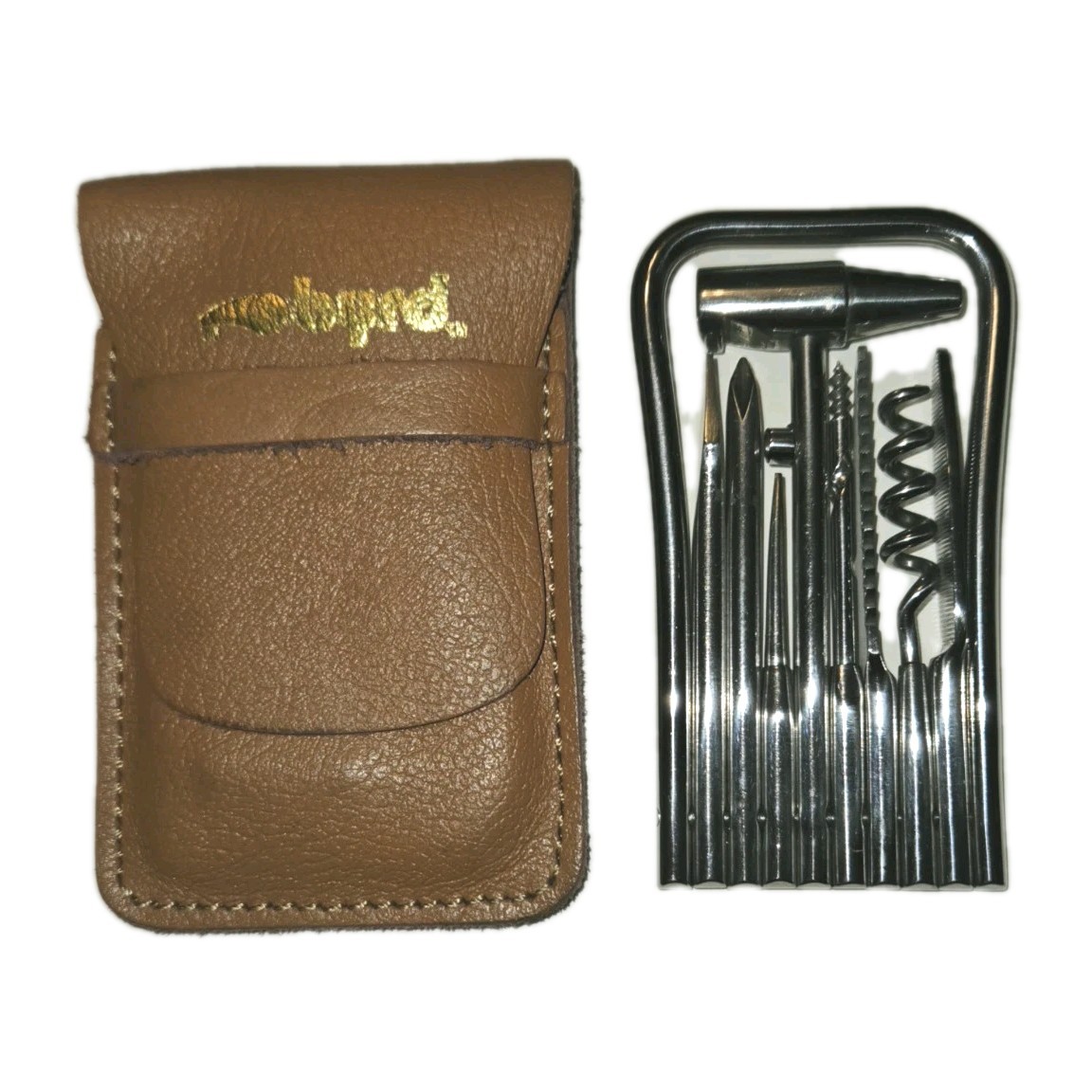 Discontinued Byrd Knife BY13 8-Tool Harp Multitool By Spyderco with Leather Case