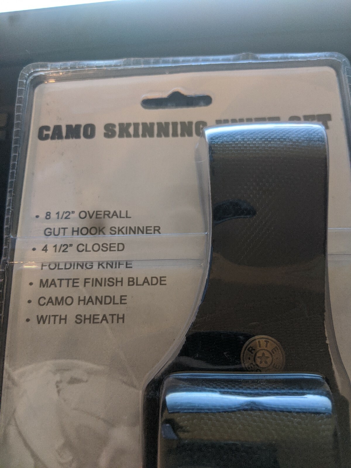 Rite Edge Camo 2 Piece Combo Knife Set New in Package #210811-Set 8-1/2″ 2pc/Lot