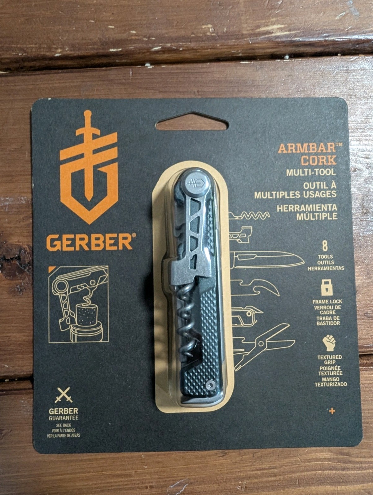 Gerber Armbar Cork Multi Tool 8 Tools In 1 Stainless Steel 3.1 O.Z.