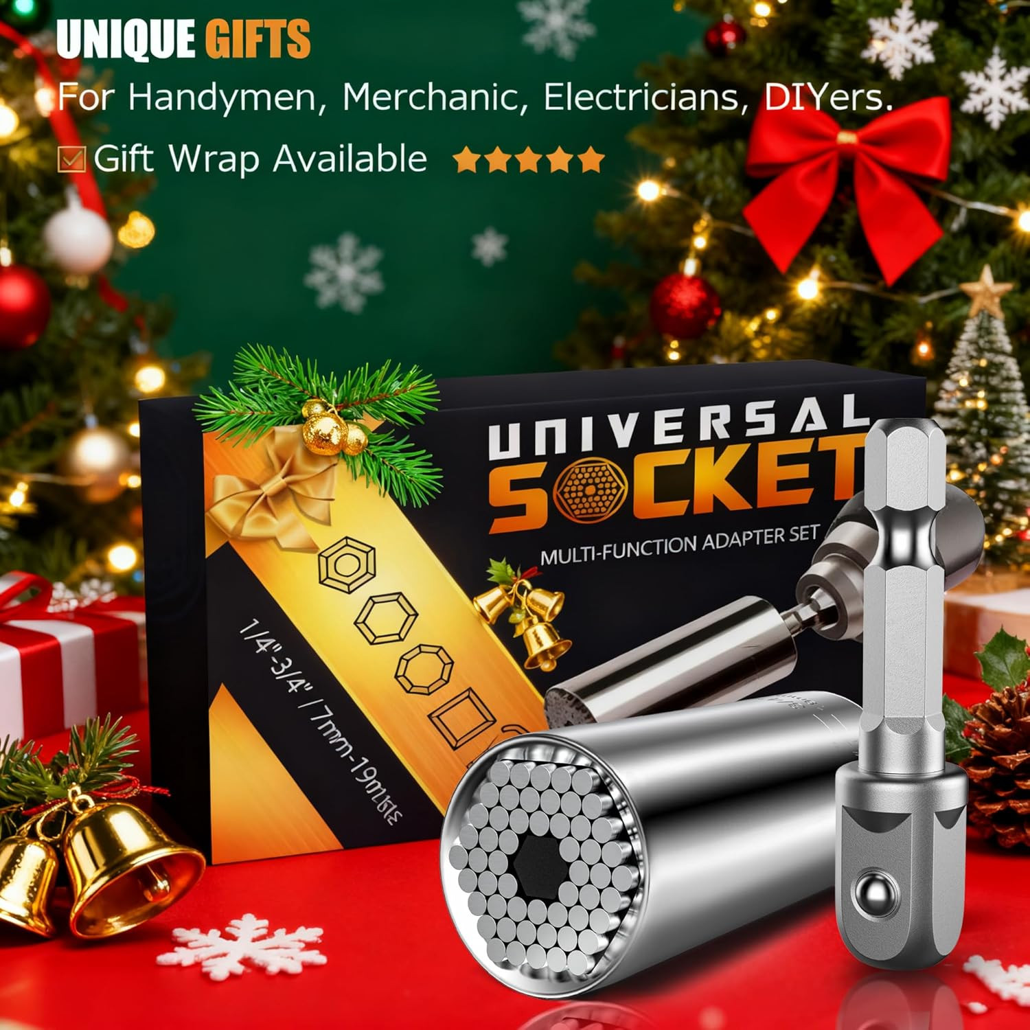 Universal Socket Tool Set with Power Drill Adapter – Perfect Valentine’s Gift