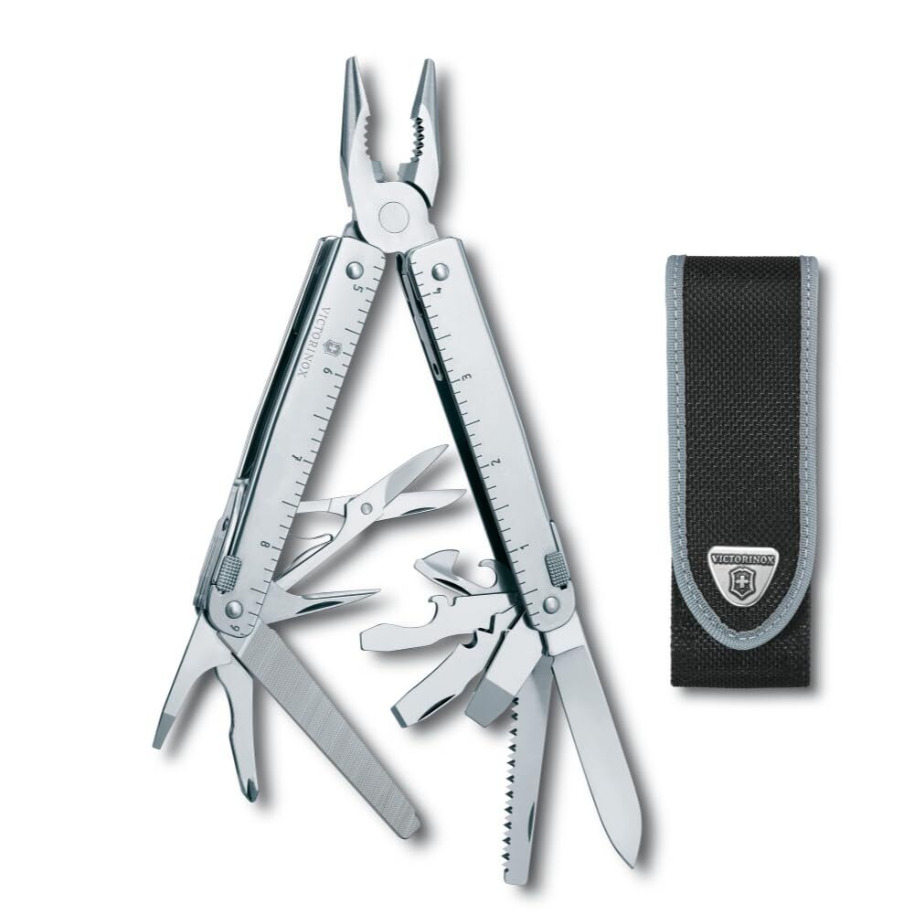 VICTORINOX SwissTool X in Nylonetui Silver Stainless Steel 11.5 x 1.8 x 1.8 cm