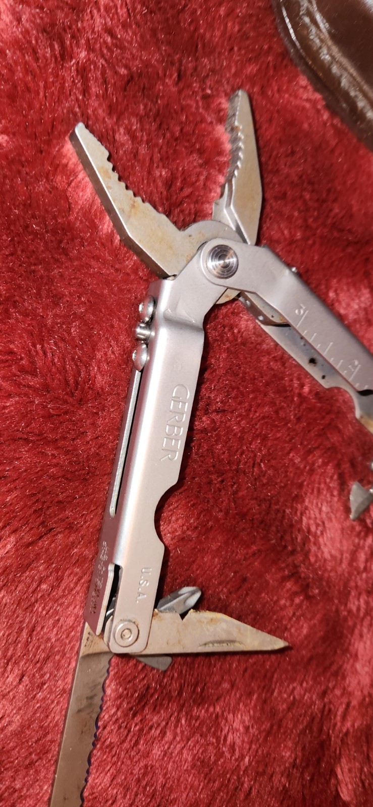 Gerber Multi Plier Tool Knife With Leather Belt Case Sheath Holder Early Run VTG