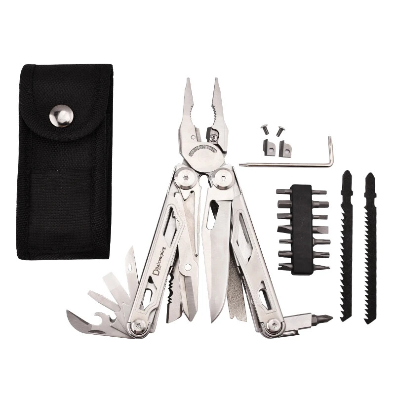 Daicamping DL30 Multi Tool Folding Pocket Knife Sheath Scissors Screw Pliers Can