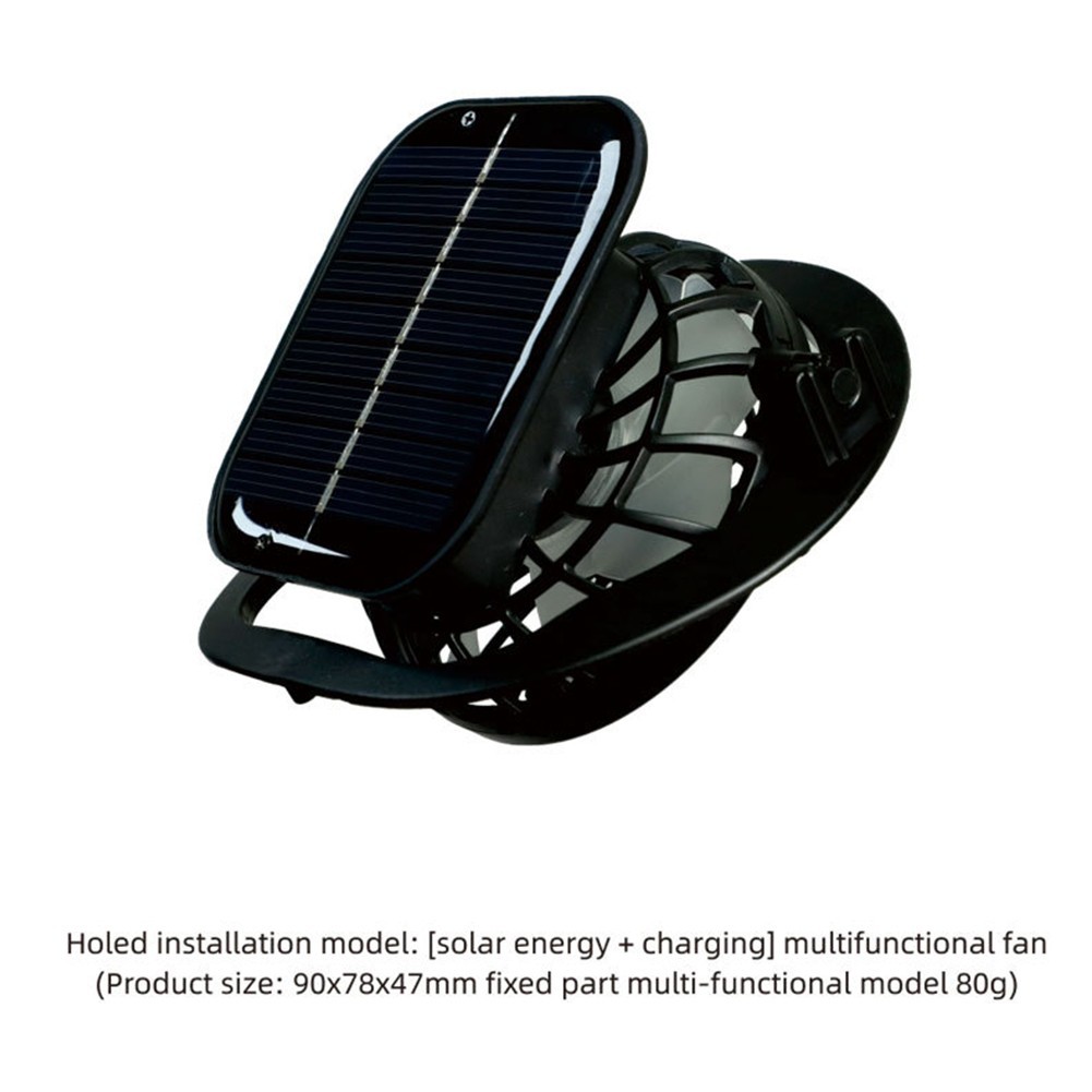 Portable Solar Charging Fan for Hats USB Powered Lightweight and Compact