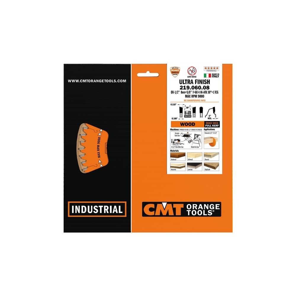 219.060.08 Sliding Compound Miter Saw Blade Hw D=81/2 B=5/8 Z60 K=0.118 P=0.100