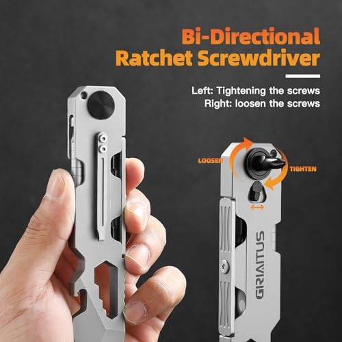 EDC Pry Bar Multitool with Bi-Directional Ratchet Screwdriver & Everlasting
