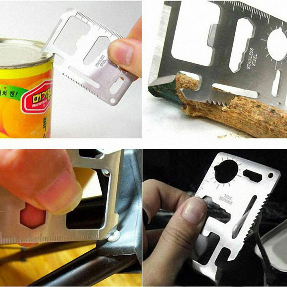 SELF-DEFENSE credit card EMERGENCY survival tactical 11 IN 1 MULTI tool/KNIFE🔥