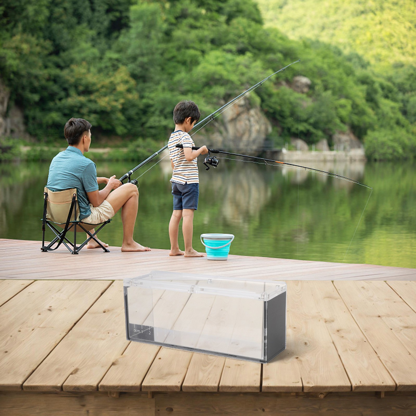 Lightweight for acrylic Fish Box For Easy Viewing Of Small Animals 16 5x5x7cm