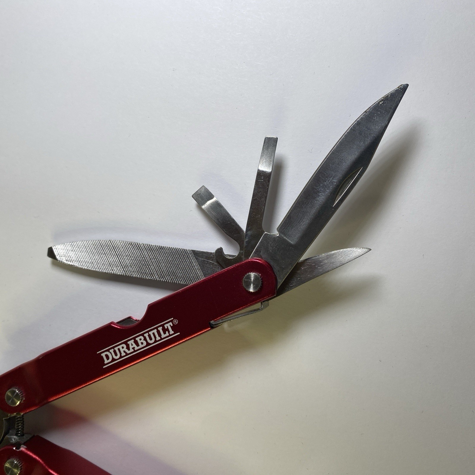 Durabuilt Multi Tool with Pliers red 11 tools 4.5″ 11 blades