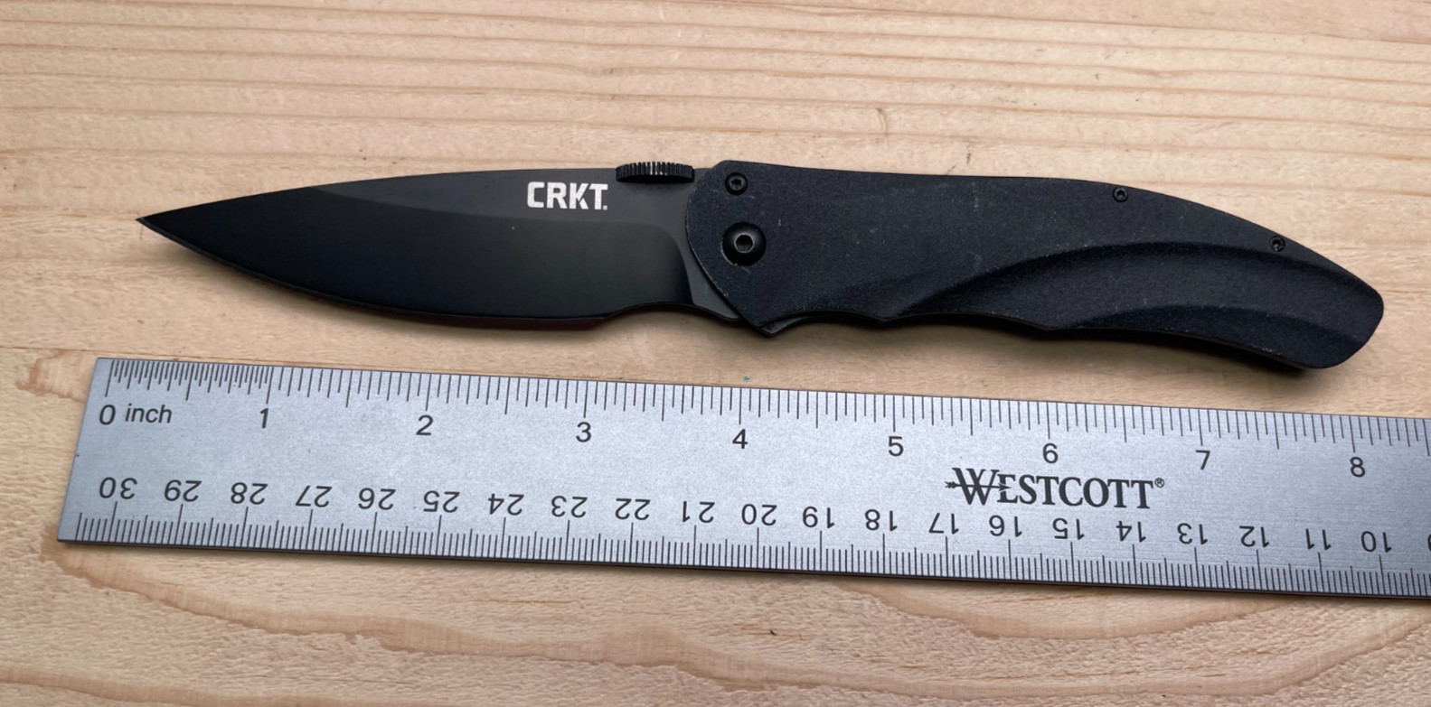 CRKT Argus 7030K Lerch Design Black A/O Folding Pocket Knife – Very Nice