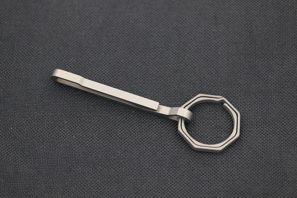 EDC Titanium TC4 Key Chain + Key Ring Belt Clip Molle Pecket Outdoor Tool KCR-8