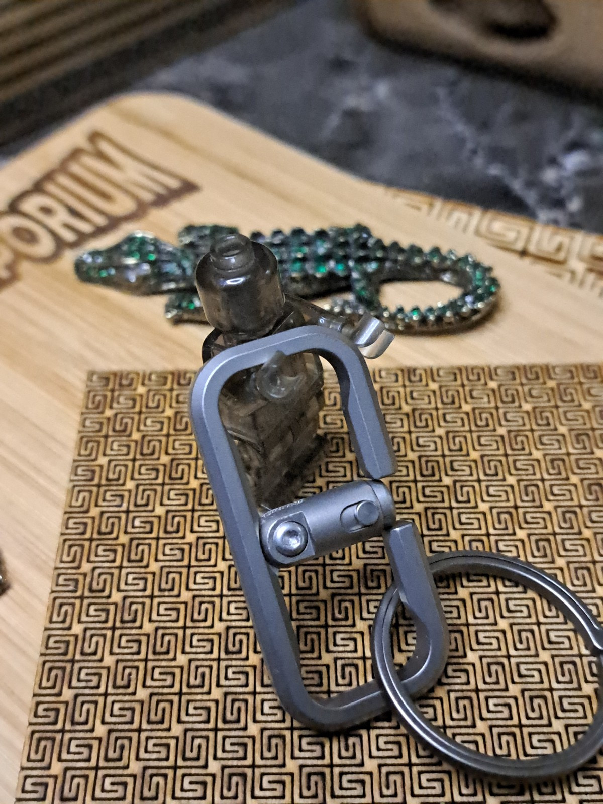 Mini Titanium Carabiner Keychain