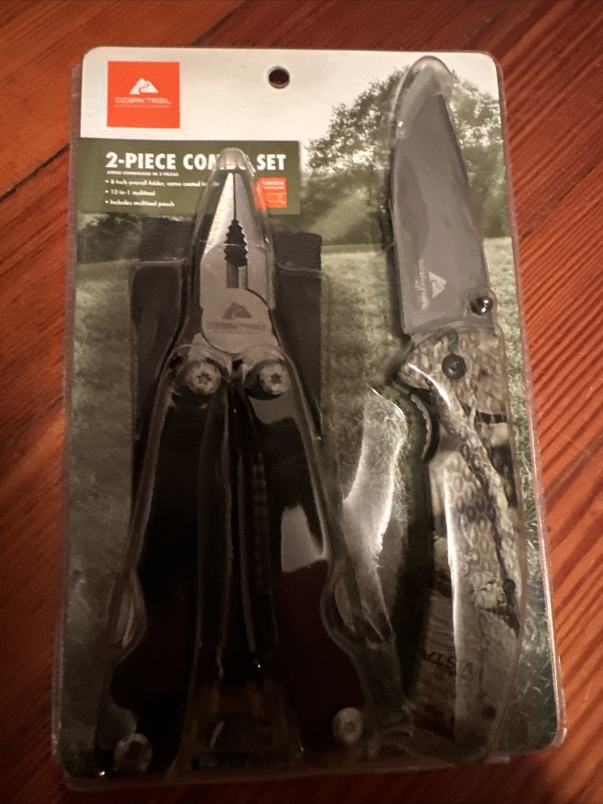 New Ozark Trails 2 piece Combo Set, Multi-Tool & Folding Knife with Camo Handle