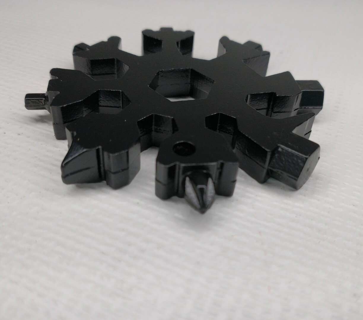 Black Snowflake Multi Tool Keychain Key Ring Gift Idea
