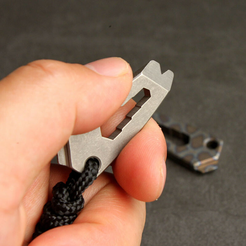 Mini TC4 Titanium Crowbar Pry Bar Underreach EDC Tool Key Keychain Pendant Gifts