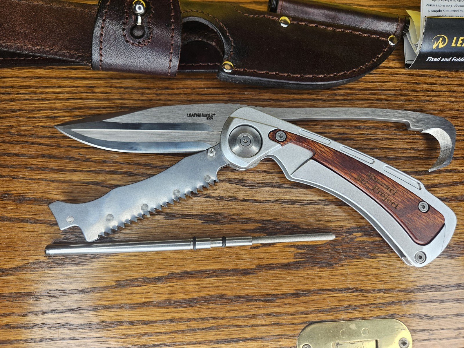 Leatherman Steens Fixed Blade Knife Multitool Saw Gut Hook – Discontinued – 032