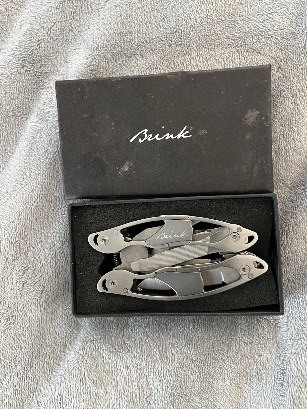 Brink Multi-Tool Set Silver Stainless Steel Straight Edge Blade Camping Boxed