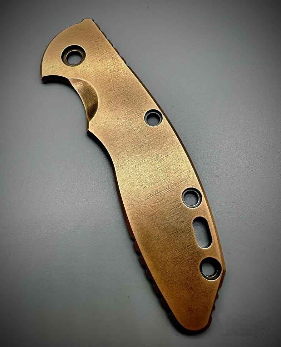 New 1PC Bronze Handle Scale for Rick Hinderer XM18 3.5”
