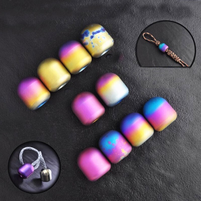 Titanium Alloy EDC Paracord Bead Necklace Bracelet Pendants Finger Begleri Toys