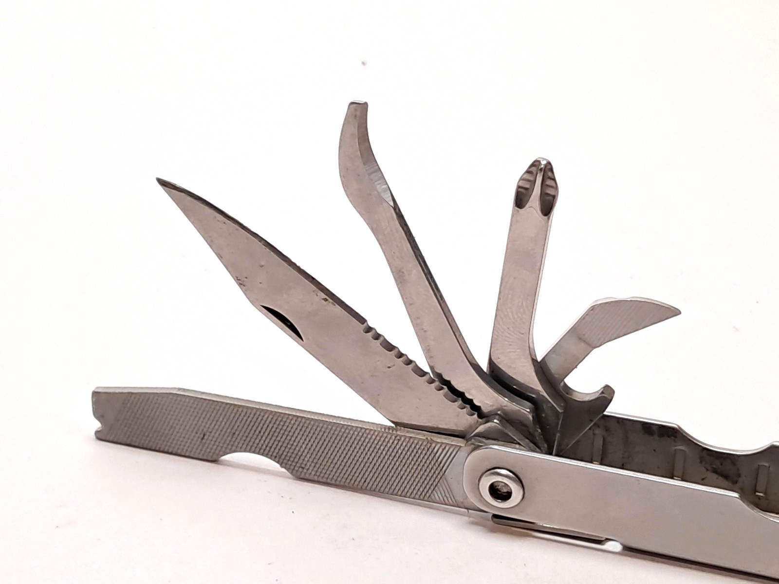 Vtg Schrade Tough Tool Multitool Made In USA w/ Leather Sheath