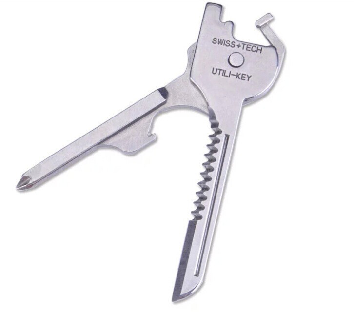 Keyring 6 in1 Keychain Multi Tool Stainless EDC Screwdriver Opener Camping Tool