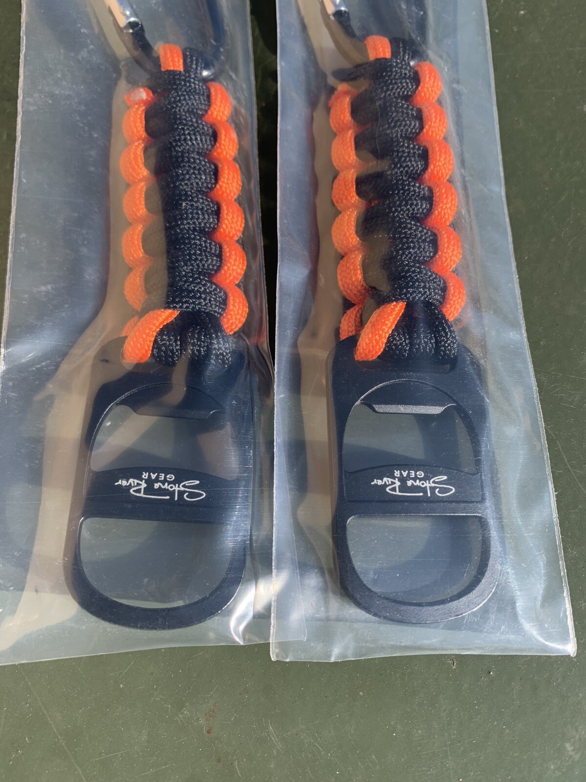 Lot 2 NEW Stone River Gear Paracord Keychain With Bottle Opener & Carabiner