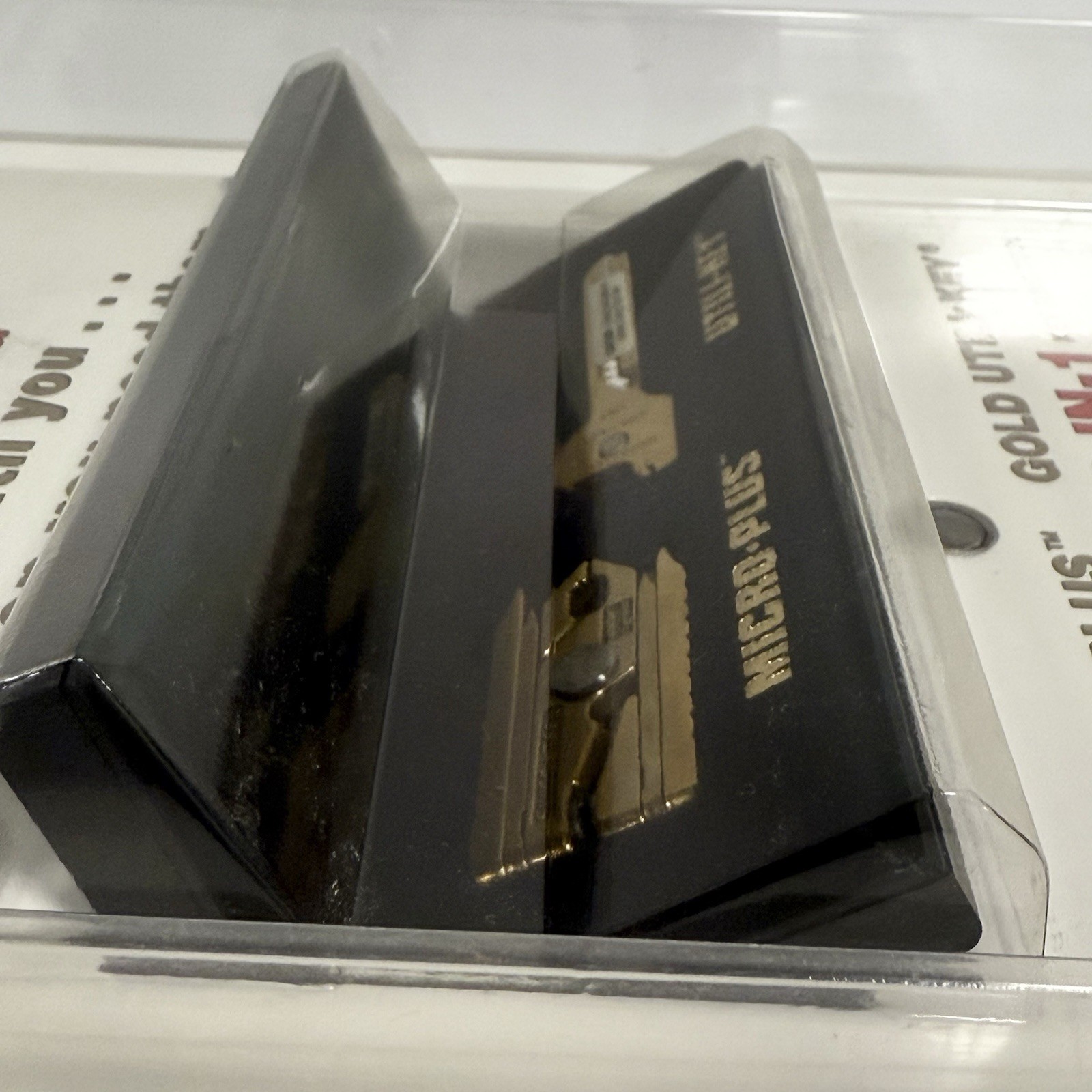 SWISS+TECH Gold Tone Micro-Plus & Utili-Key Ring Multi Tool Set New Sealed NOS