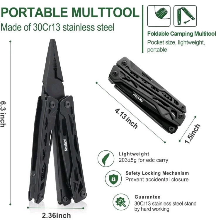 NEXTOOL BLACK KNIGHT Multitool kit Outdoor Tool 11 in 1 Survival Tool