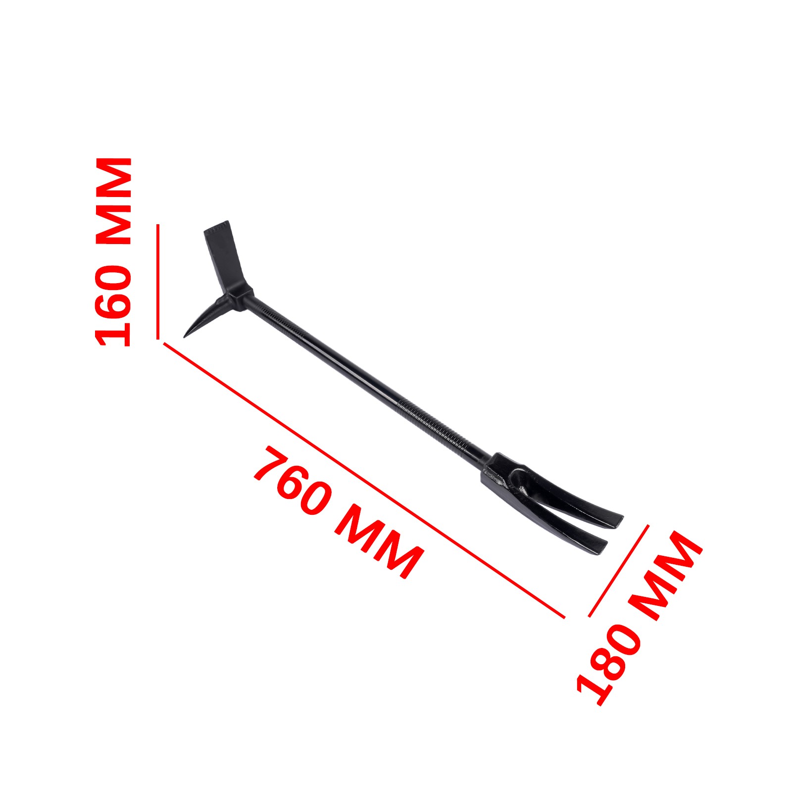 30″ Rescue Halligan Tool, One-Piece Forged Steel Breacher Bar for Heavy Prying