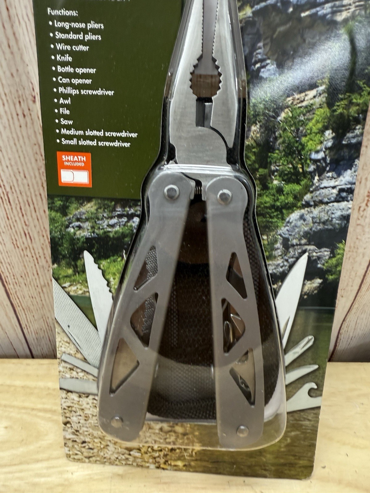 Ozark Trail 12-in-1 Multi Pliers Tool Knife W/Sheath Camping Fishing 8703 Sealed