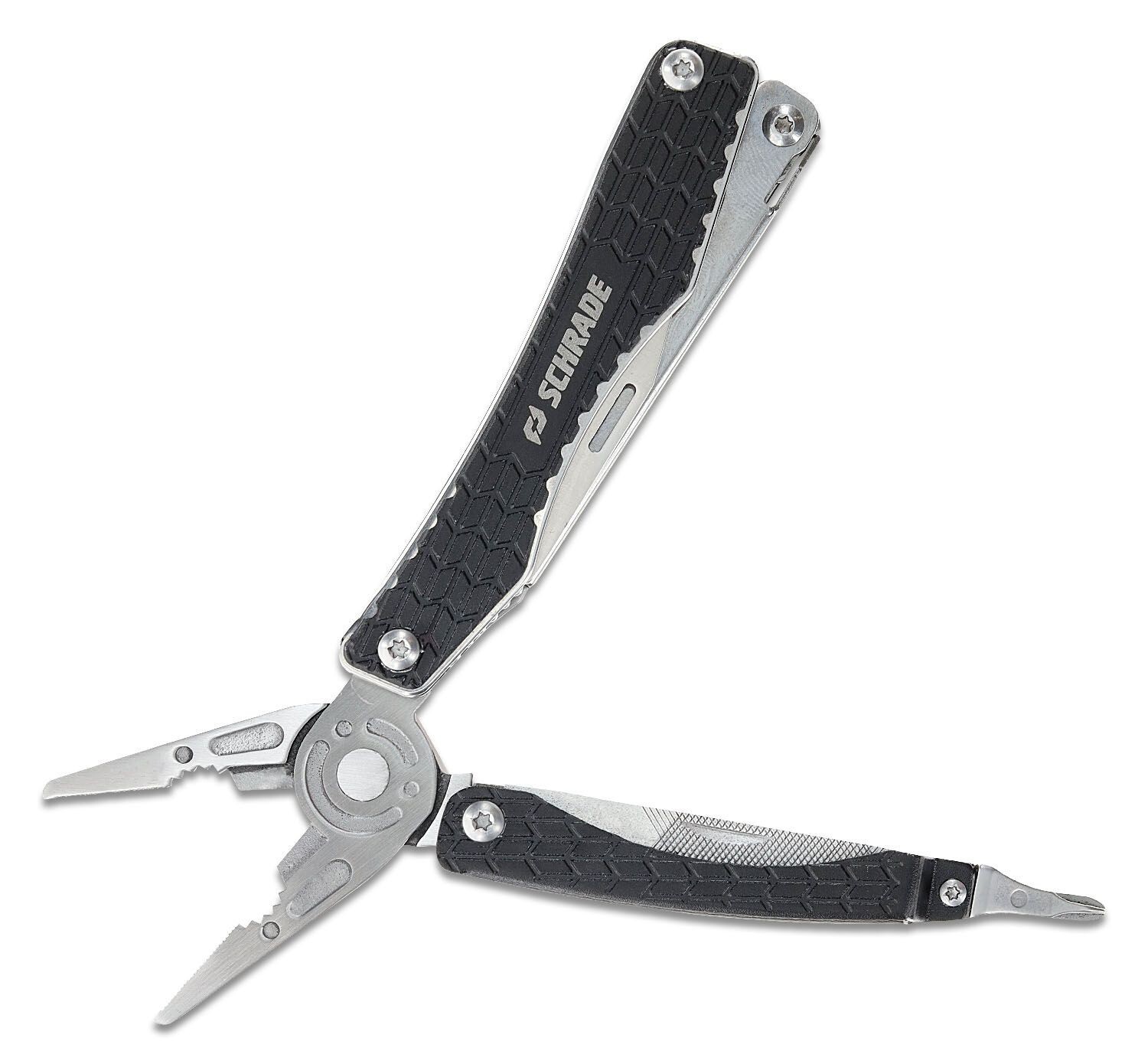 Schrade Clench Multi Tool Delta Series Heavily-Textured Stainless Steel Handles