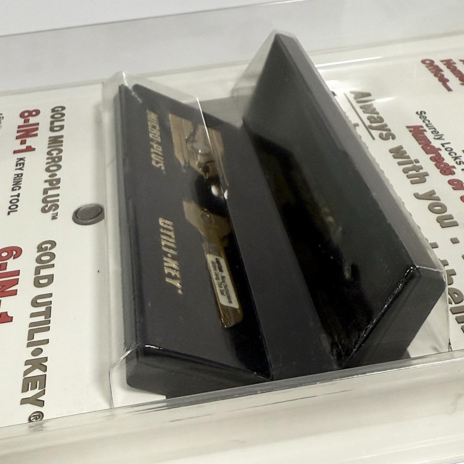 SWISS+TECH Gold Tone Micro-Plus & Utili-Key Ring Multi Tool Set New Sealed NOS