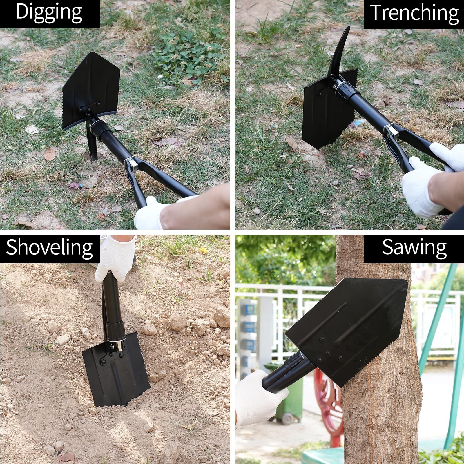 14-in-1 Tactical Multi-Tool & Folding Shovel – Survival Gear for Camping, Hiking